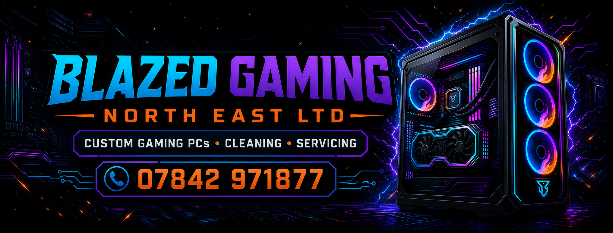 Blazed Gaming North East custom gaming PC services